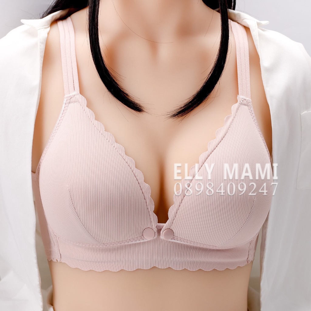( 40kg - 95kg ) Áo Ngực Bầu Và Sau Sinh Tăm Cúc , Không Gọng , Chống Chảy Xệ Mềm Mại Thoáng Khí Form Dễ Mặc
