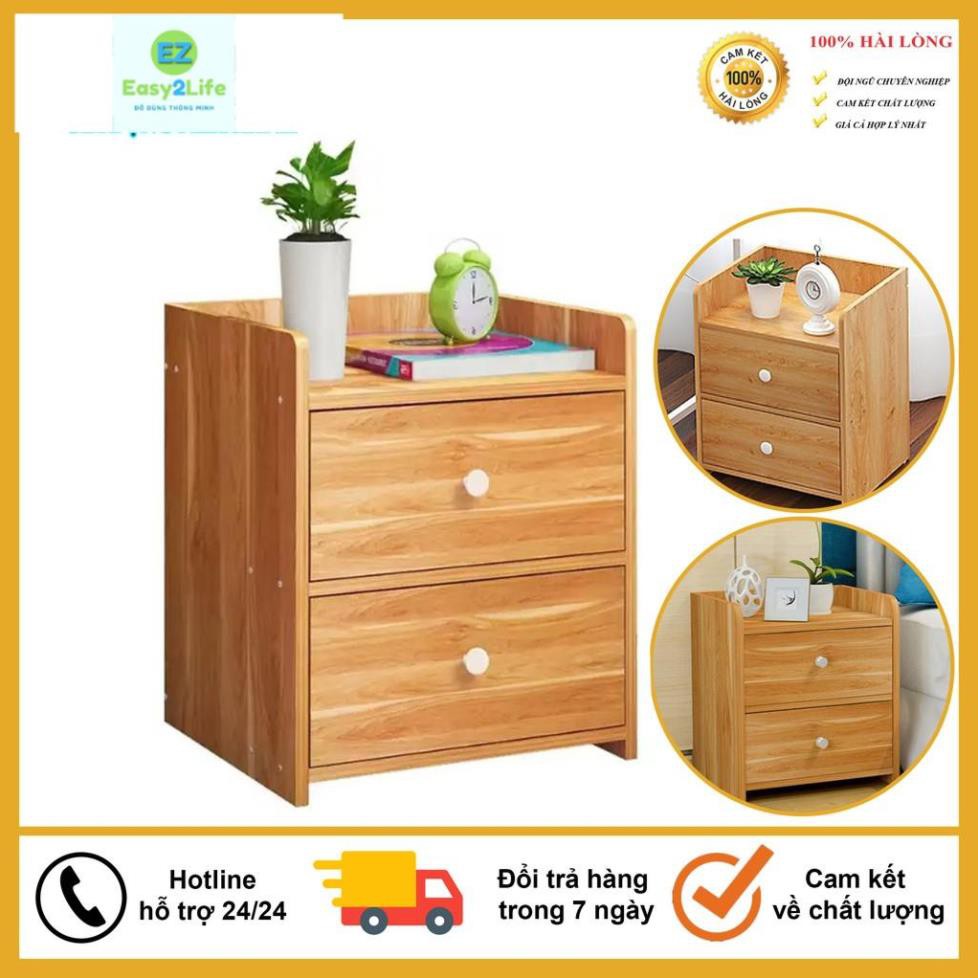 Hộc Tủ Đầu Giường, Kệ Tủ Đầu Giường Gỗ Ép MDF 2 Ngăn Kéo, Nhỏ Gọn Siêu Tiện Dụng Cho Căn Phòng Của Bạn