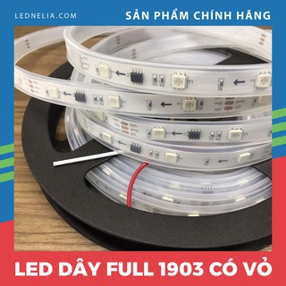 Cuộn led dây Full color IC 1903 dài 5m có vỏ bọc, dùng được ngoài trời 12V