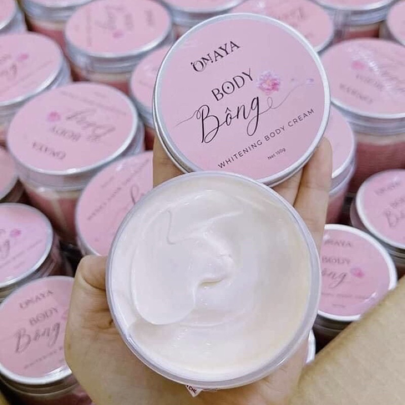 KEM BODY BÔNG ONAYA HỘP 250g (tặng Son và muỗng múc kem)