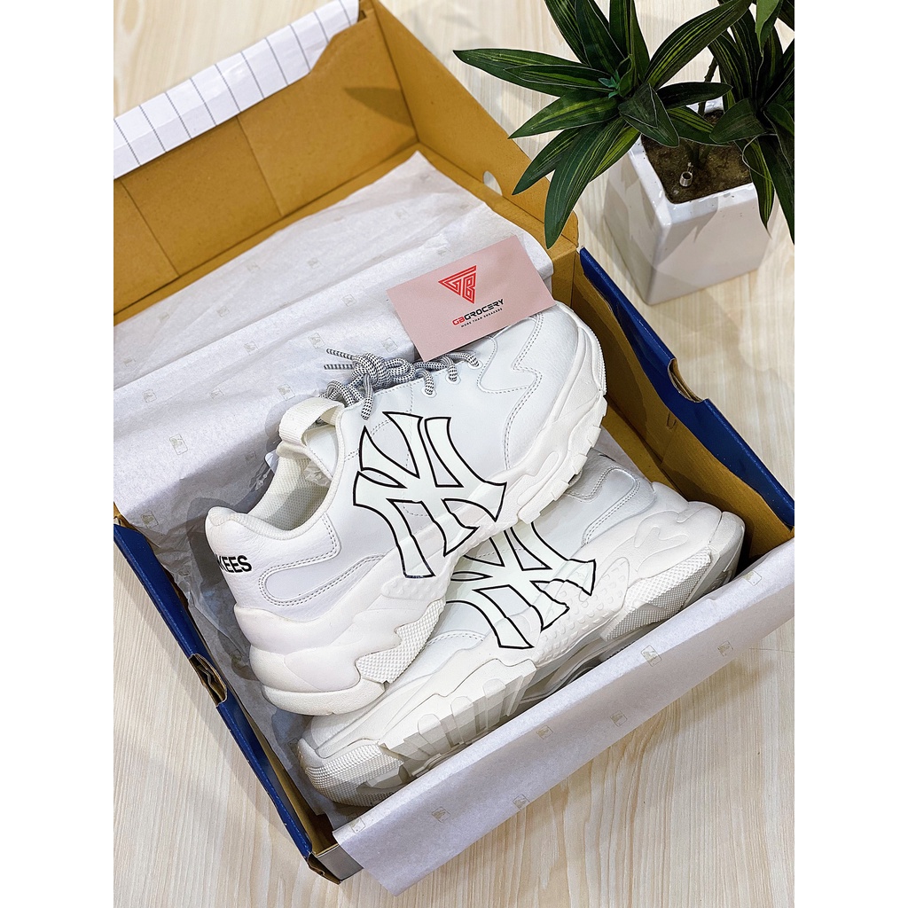 Giày MLB Bigball Chunky NY Yankees trắng - Ảnh thật shop chụp