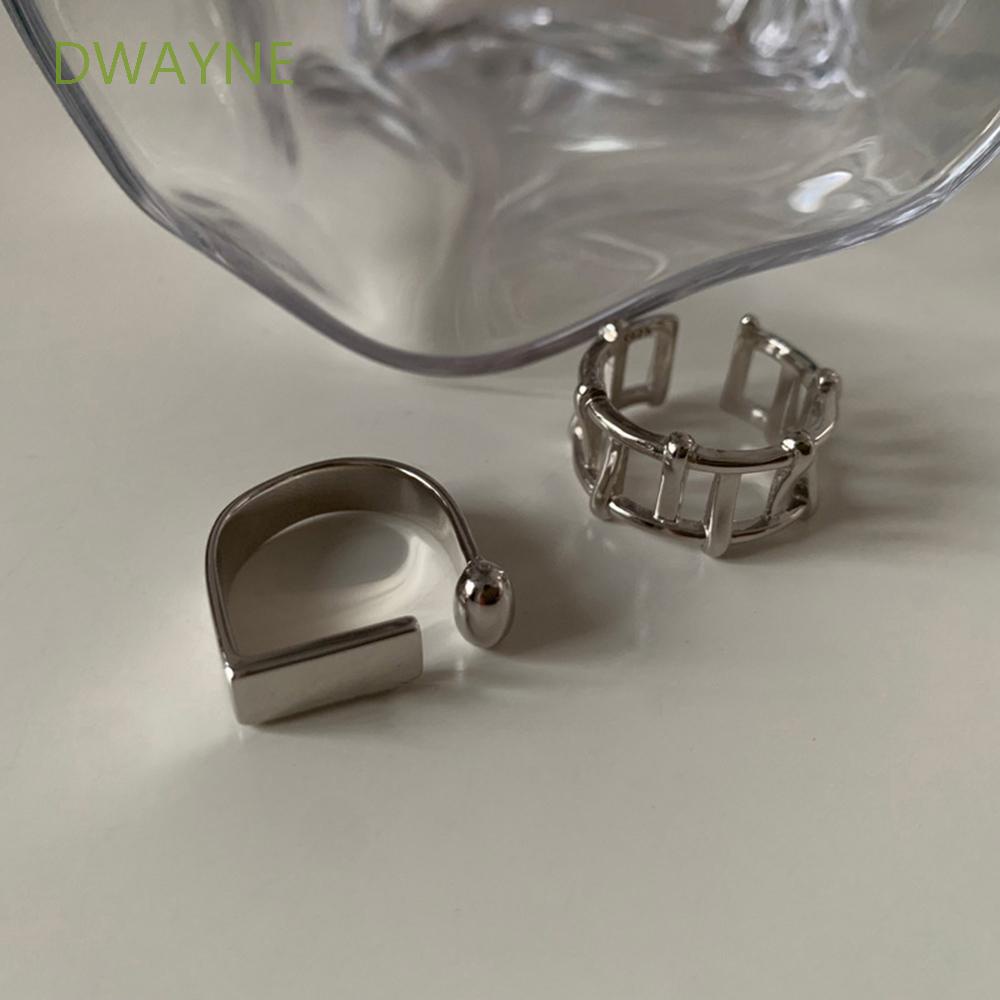 Nhẫn Dạng Mở Điều Chỉnh Được Họa Tiết Hình Học Màu Sắc Đơn Giản Phong Cách Harajuku Hàn Quốc Cho Nữ