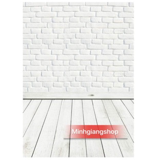 Kích thước 90x150cm bản to- Thảm chụp ảnh 3D view tường gạch trắng bao đẹp