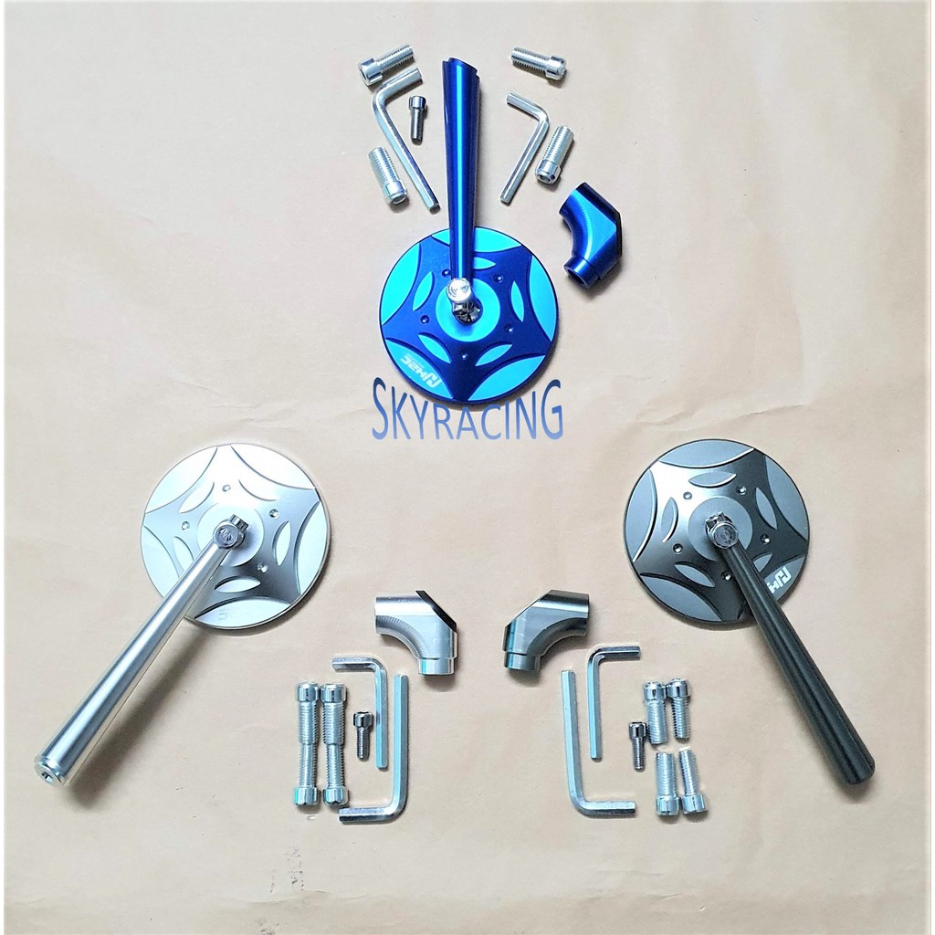Gương xe máy Nhôm CNC kiểu H2C Tròn Gắn Nhiều Dòng Xe Máy