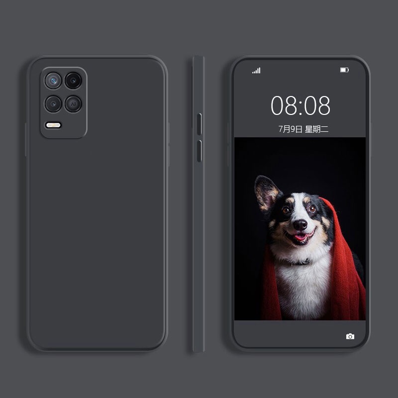 Ốp điện thoại dẻo khung vuông cho Realme 8 7 6 5 X50 X7 X2 Pro 8s 8i 5s 5i 6i 7i Q Narzo 30 20 Pro 20A 4G 5G 2021