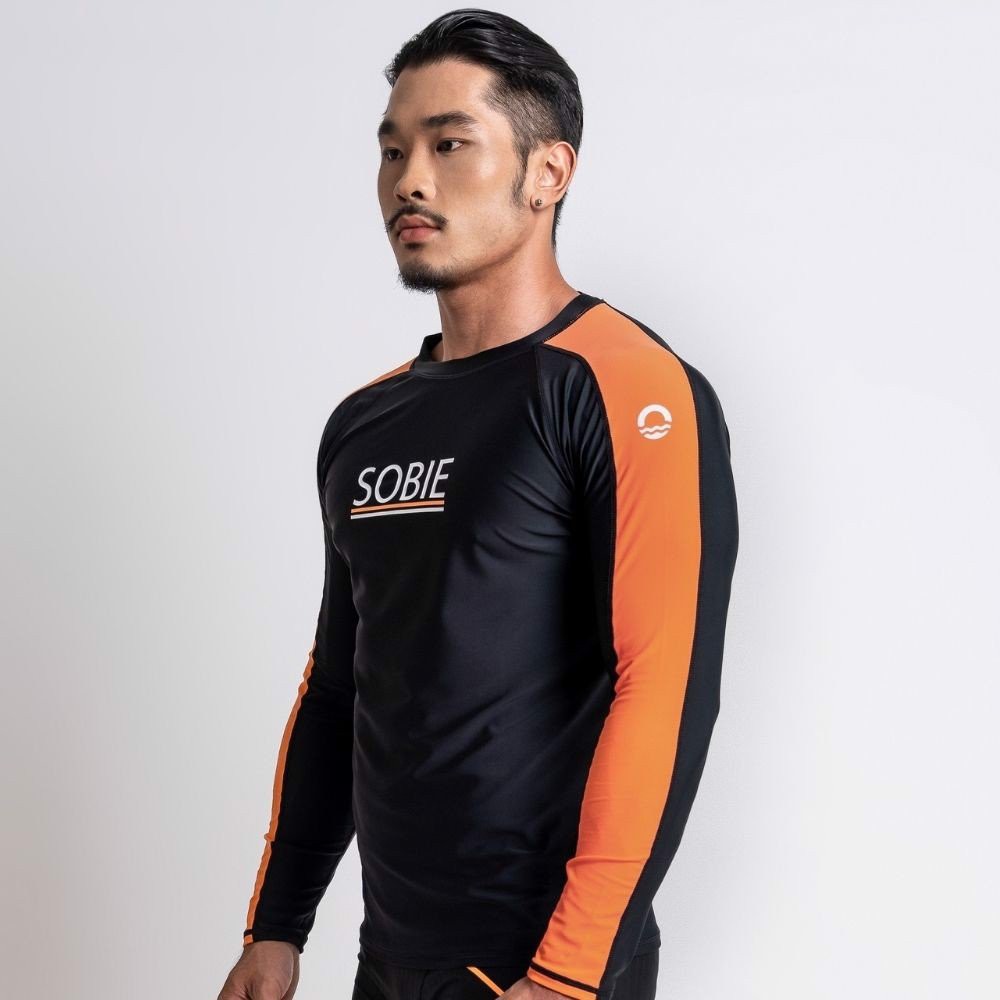 Áo Bơi Nam Tay Dài Black Orange | BigBuy360 - bigbuy360.vn