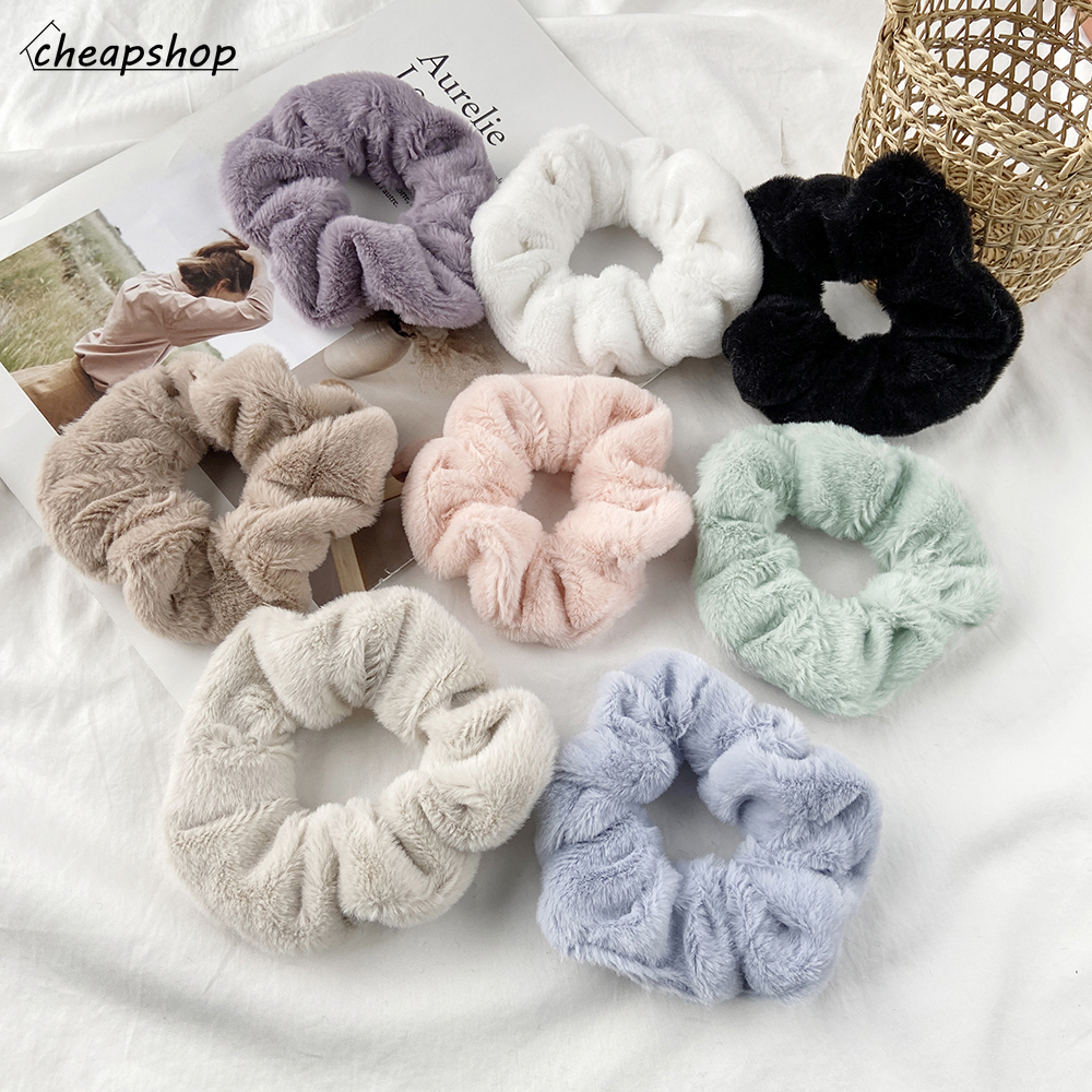 iF YOU Dây cột tóc đuôi ngựa bằng nhung co giãn nhiều màu sắc thời trang Hàn Quốc