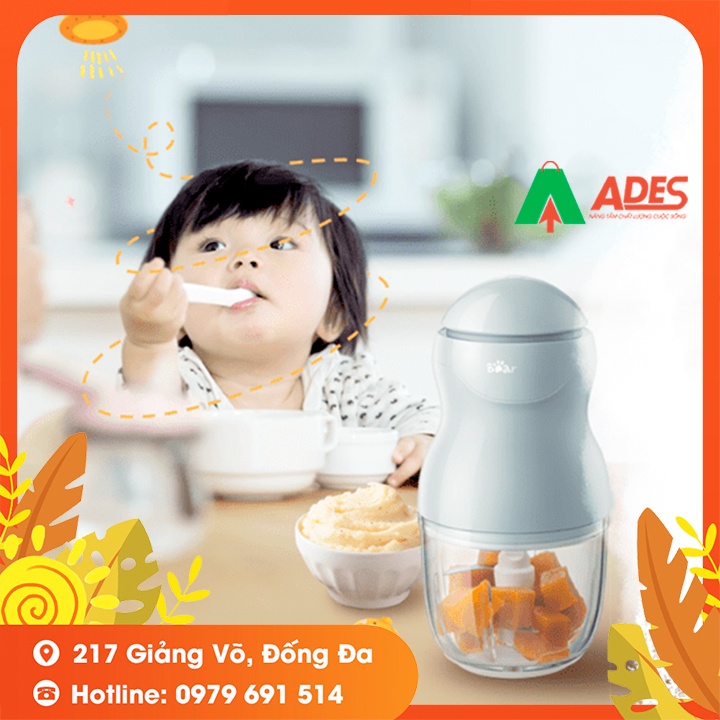 Máy xay sinh tố đa năng Bear GR-B03V2 - BẢN QUỐC TẾ - Bảo Hành Chính Hãng - Máy Xay Cầm Tay, Xay Thực Phẩm, Xay Đa Năng