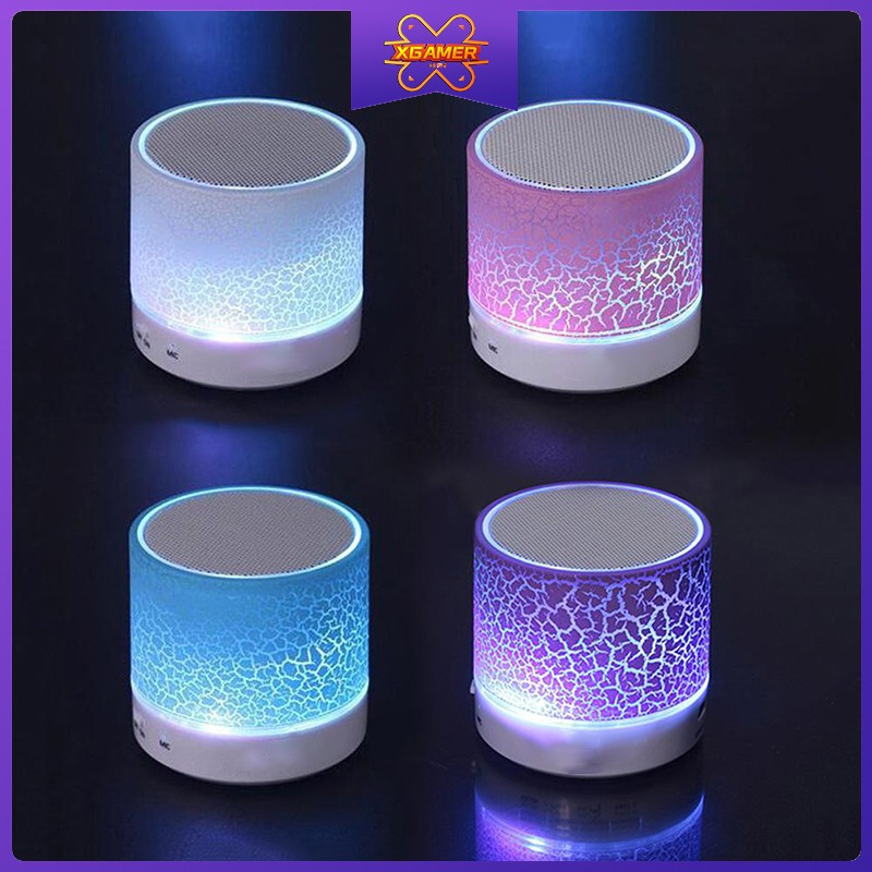 XGamer A9 Wireless Colorful LED Light Mini Portable Bluetooth Speaker Support USB / AUX / TF Card / FM