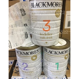 Sữa blackmores số 1, số 2, số 3 nội địa úc đi air 900g, sữa mát, tăng cân cho bé