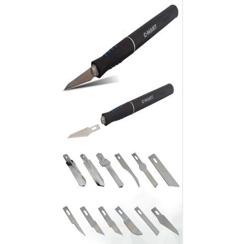 Bộ dao điêu khắc, chạm, trổ, tách, chiết cao cấp 14 chi tiết C-Mart_dao chiết cây