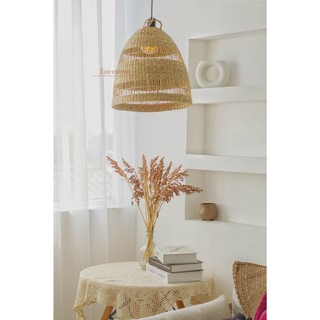 Chao/chụp đèn cói thủ công trang trí/decor phòng ngủ/khách/bếp