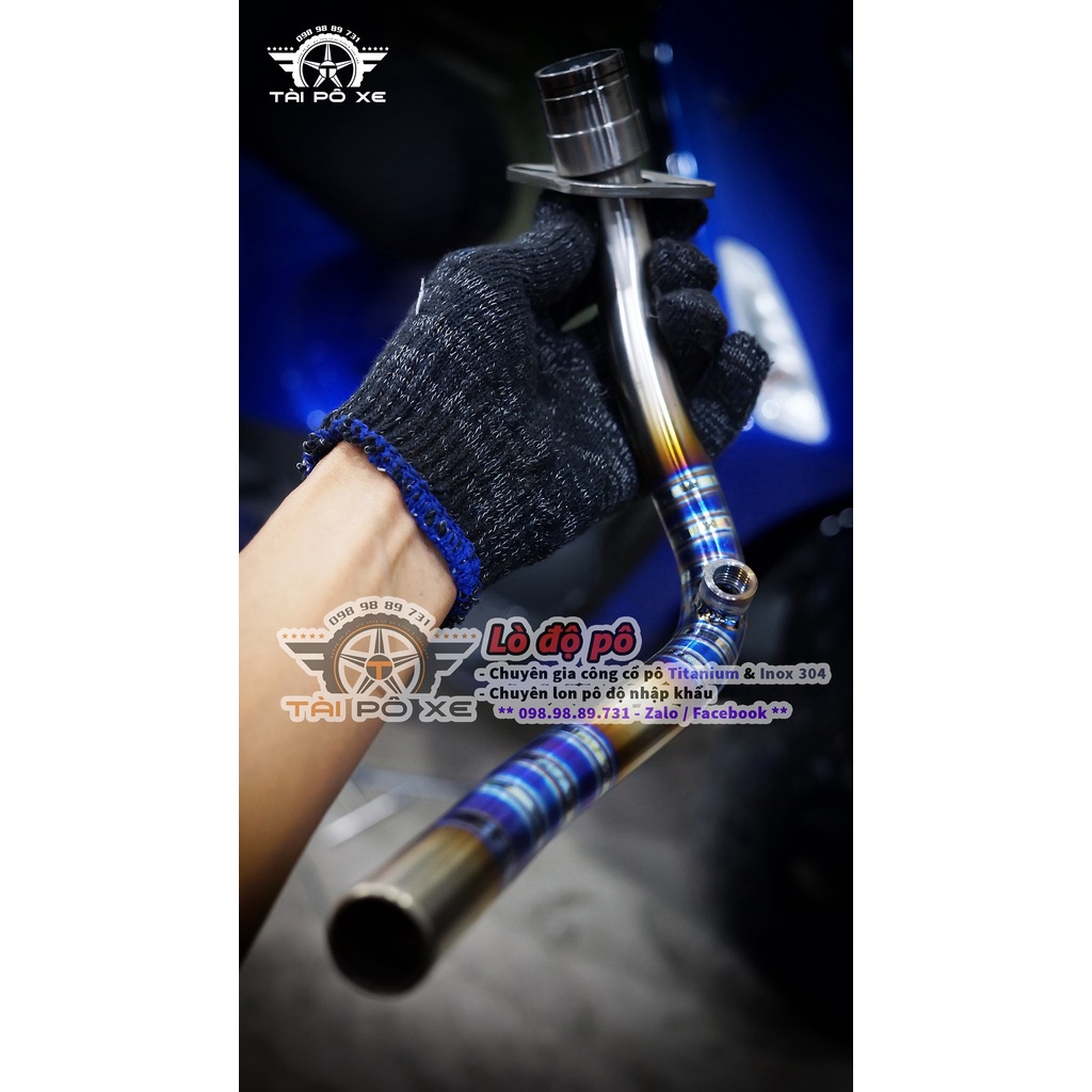 Cổ Pô Titanium Vespa Sprin 125 Size 27 - Màu Sắc Tuần Hoàn Theo Nhiệt Độ