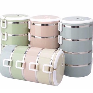 Cặp lồng giữ nhiệt lúa mạch 4 tầng ruột inox 304