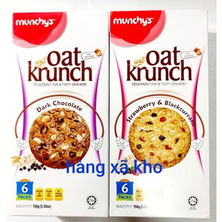 bánh qui yến mạch oat krunch socola chip nho 156 gr hộp, hsd: 1_2025