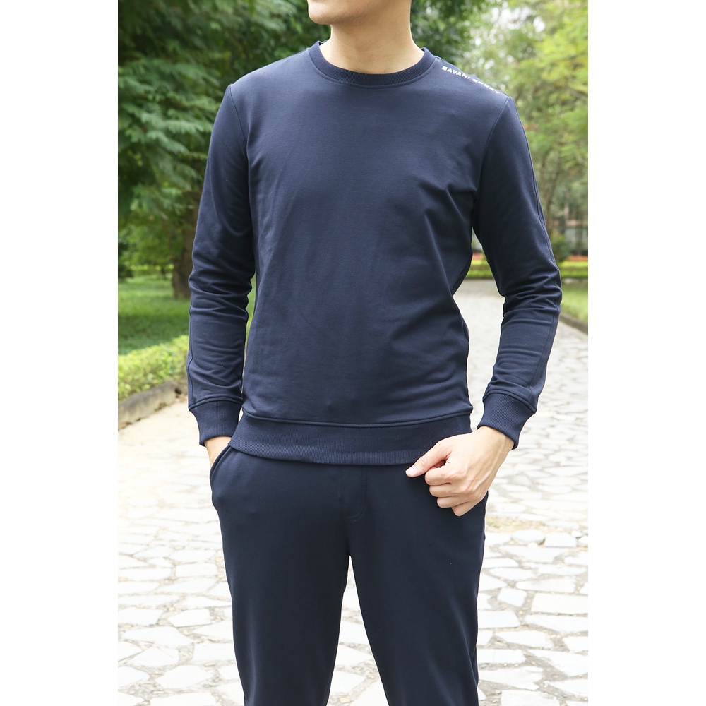 Bộ nỉ nam thu đông cổ tròn SAVANI vải nỉ cotton cao cấp dày mịn thiết kế riêng trẻ trung năng động giữ ấm tốt MBK028
