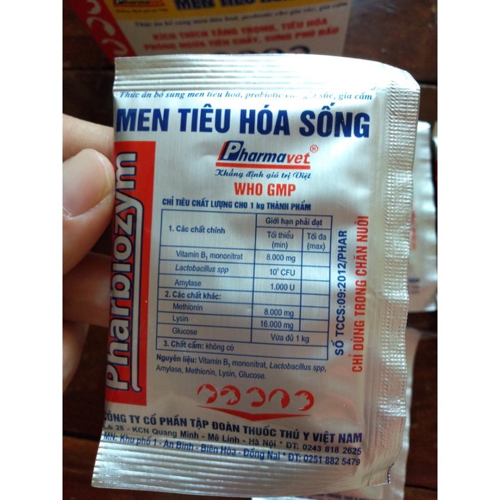 1 Gói Men Tiêu Hóa Sống Pharbiozym Cho Chó Mèo Ngừa Tiêu chảy, Kích Thích Tiêu Hóa, Tăng trọng Cún Miu