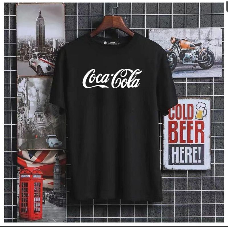 Coca-Cola Áo Thun Nam Tay Ngắn Cổ Tròn Có In Hình Thời Trang Phong Cách