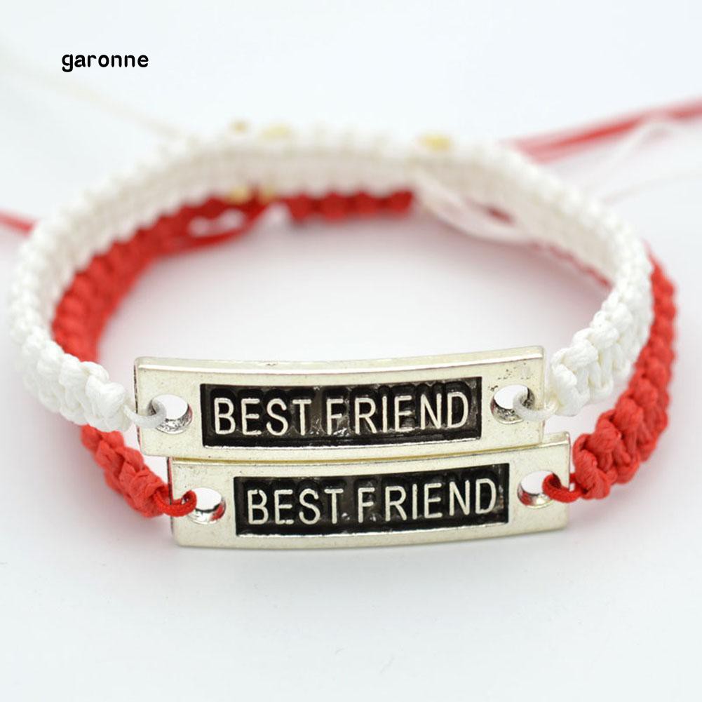 Set 2 dây đeo tay họa tiết chữ Best Friend thời trang cho nam và nữ