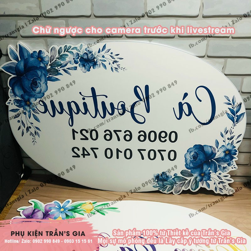Bảng hiệu live stream livestream treo dựng