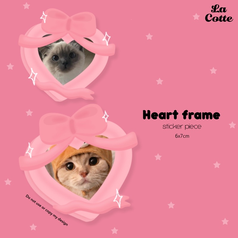 Lacotte | Heart Frame sticker piece 💖 nhãn dán