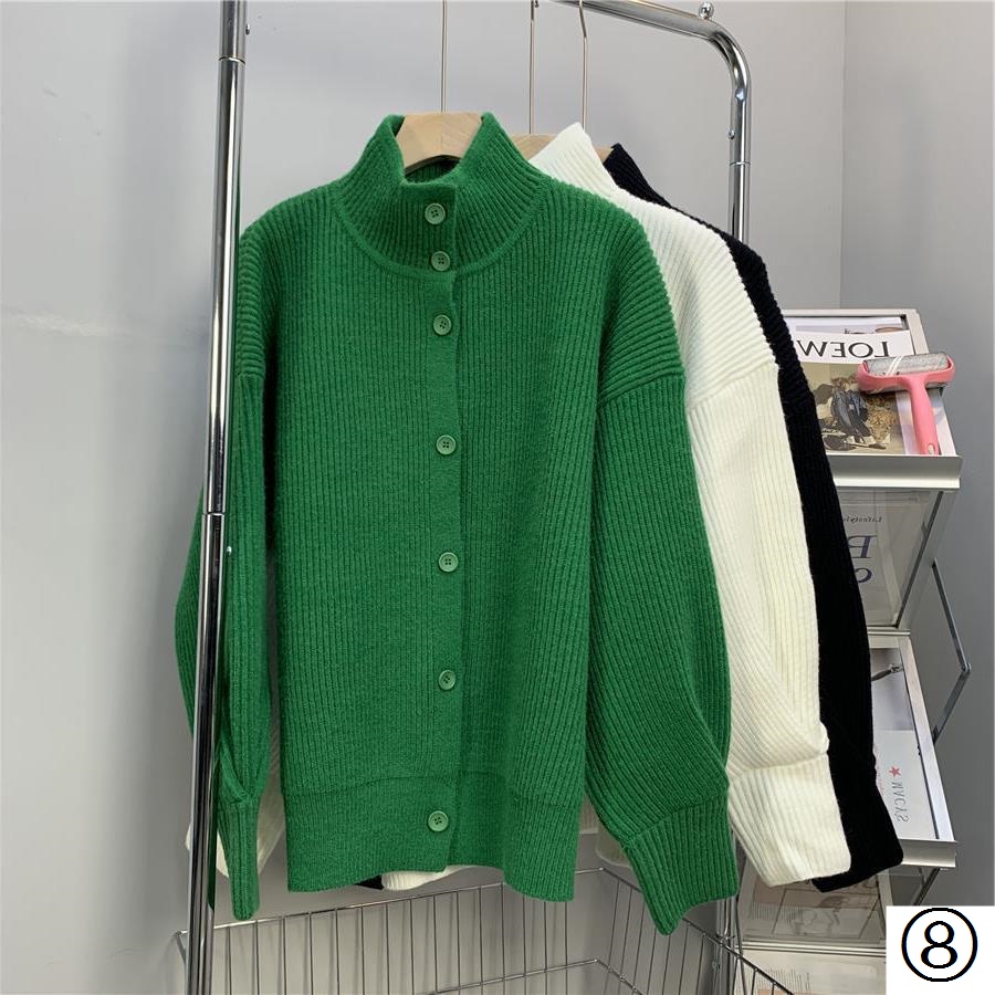 Áo Khoác Cardigan Dệt Kim Cổ Đứng Dáng Rộng Thời Trang Thu Đông 2022 Cho Nam