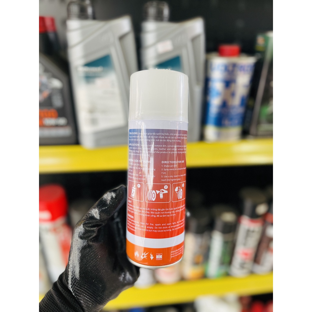 Chai Xịt Phục Hồi Nhựa Nhám BZ Blue Dolphin 450ml làm bóng nhựa nhám và vỏ xe