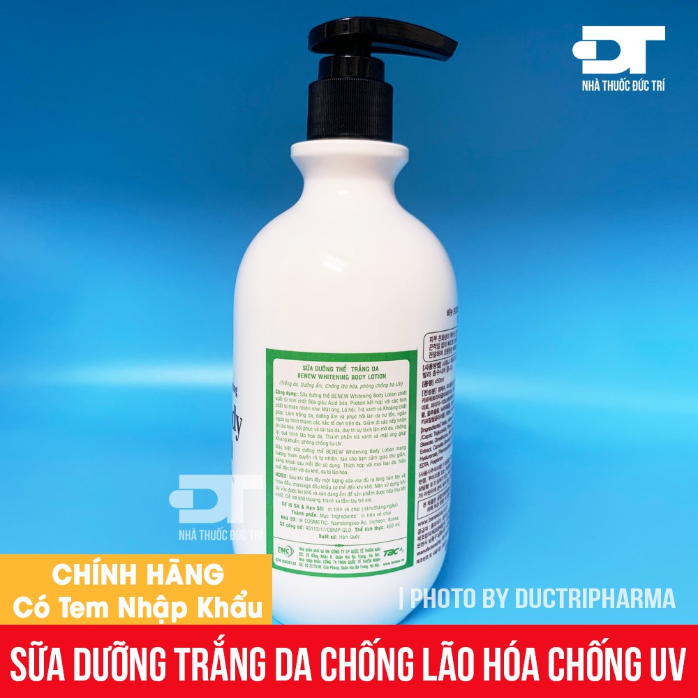 Sữa dưỡng thể trắng da BENEW WHITENING BODY LOTION - [ Quầy Thuốc Bảo Lâm ] - [ Quầy Thuốc Bảo Lâm ]