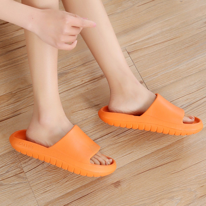 Oeggeo shop Dép Đế Dày Phẳng Chống Thấm Nước Cho Nam Và Nữ