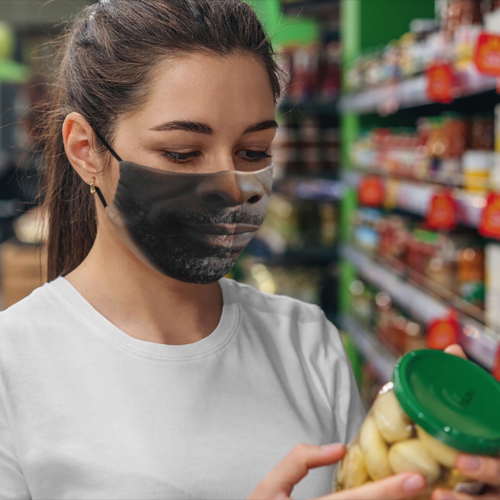 Khẩu trang hài hước 3d vui nhộn lè lưỡi bựa chế đàn ông 24 CARTWELL thoáng khí dễ thở chống giọt bắn vải cotton 100% phò