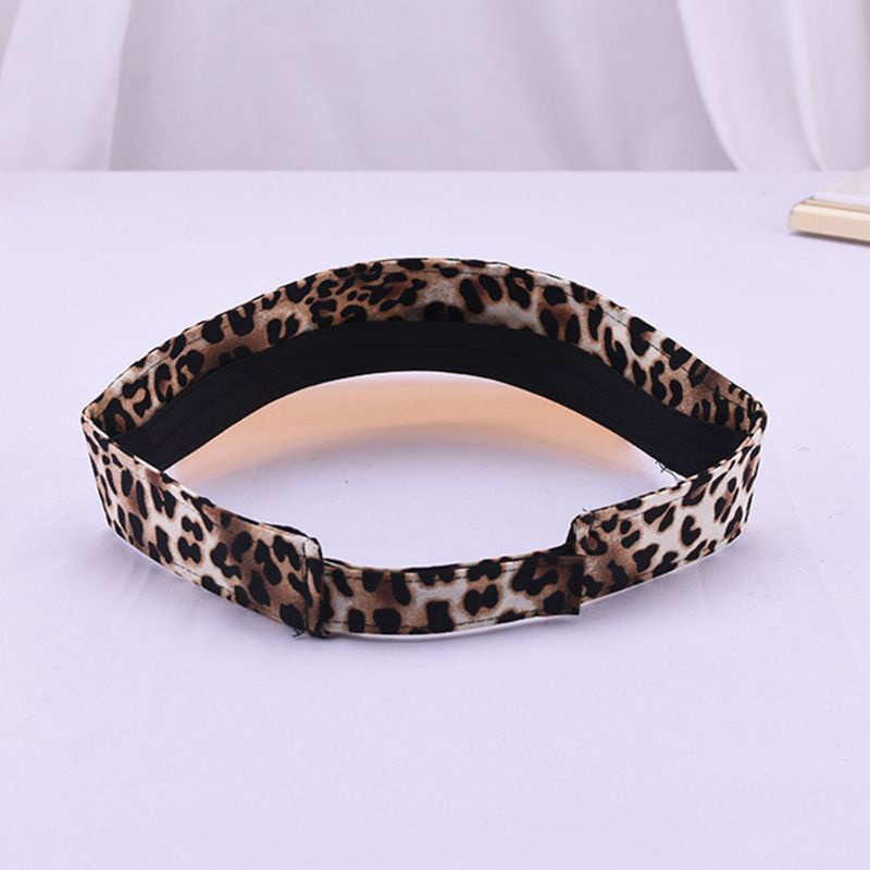 Mũ Lưỡi Trai Hở Chóp Họa Tiết Da Báo Màu Trong Suốt Phong Cách Vintage Cho Nữ