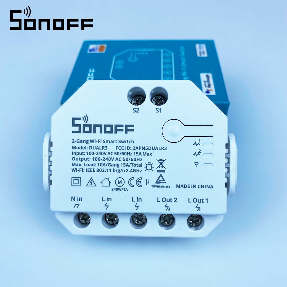 Công tắc điều khiển từ xa Wifi thông minh Sonoff Dual R3