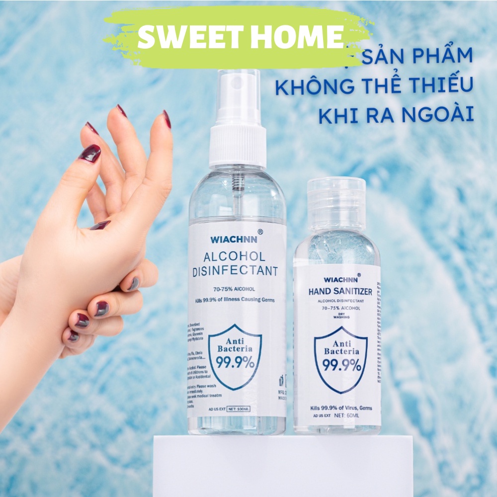 Chai xịt kháng khuẩn SWEET HOME ngăn ngừa vi khuẩn,phòng chống dịch bệnh nước diệt khuẩn rửa tay vệ sinh đồ dùng