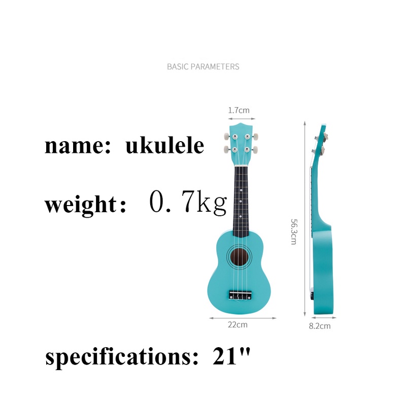 Đàn Ukulele soprano màu trơn NK SM03-De  có sẵn
