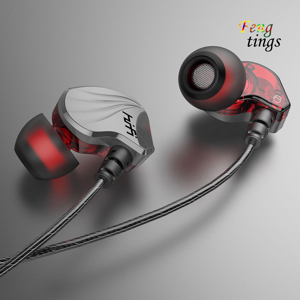 Tai Nghe Nhét Tai Thể Thao 6d 4 Lõi Kép 3.5mm Hifi