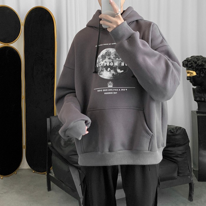 Áo hoodie tay dài dáng rộng in họa tiết thời trang cho nam | BigBuy360 - bigbuy360.vn