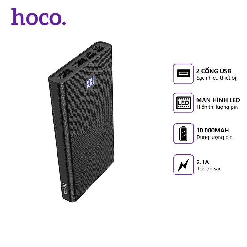 Pin sạc dự phòng Hoco DJ01 Max 10000mah-PC CHỐNG CHÁY-AN TOÀN CAO