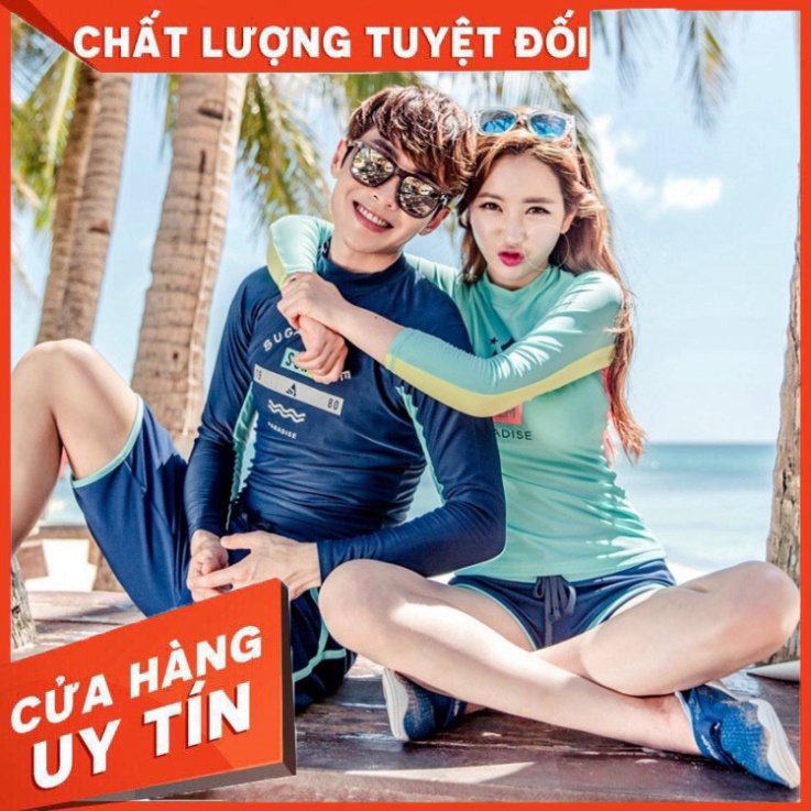 Bộ quần áo bơi đôi dành cho nam nữ đi biển mã L35 và L36 - Hàng nhập khẩu