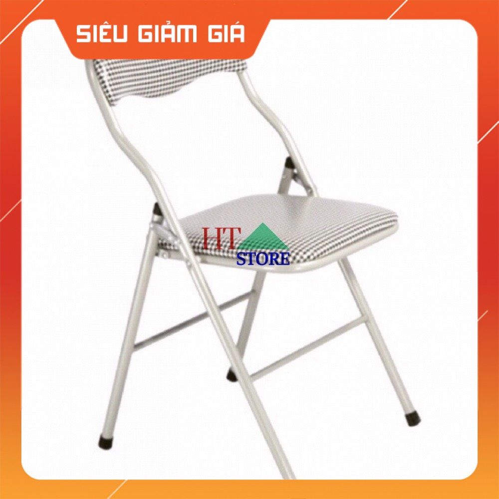 Ghế gấp văn phòng gấp gọn tiện lợi, bọc da, khung thép siêu chắc chắn, nhiều màu đẹp