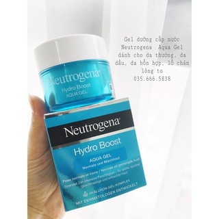 💦GEL DƯỠNG ẨM - KHOÁ ẨM NEUTROGENA HYDRO BOOST AQUA GEL - HÀNG ĐỨC