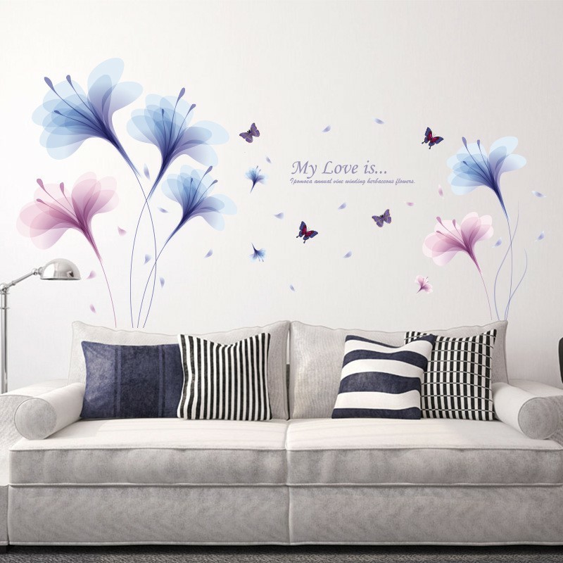 decal dán tường hoa ly
