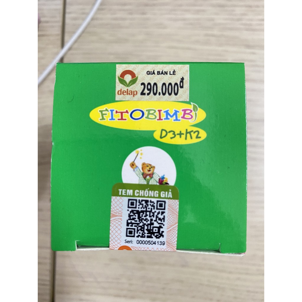 Fitobimbi D3+K2- Bổ sung vitamin D3 và vitamin K2, giúp hỗ trợ hấp thu canxi cho cơ thể. · Hỗ trợ xương, răng chắc khỏe