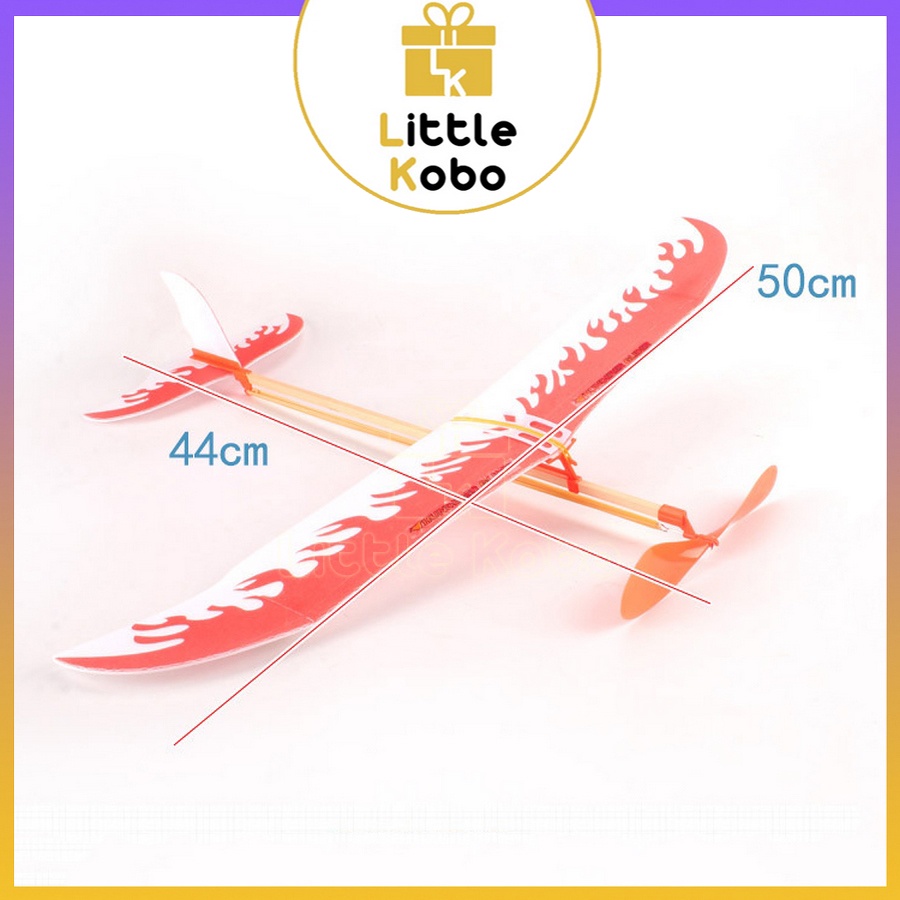 Máy Bay Dây Thun Cỡ Lớn Đồ Chơi Ngoài Trời Máy Bay Xốp Ném Tay