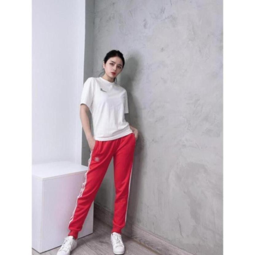 Quần Tập Gym Nam Nữ [Jogger] 3 Stripes RED [ĐỒ TẬP GYM]