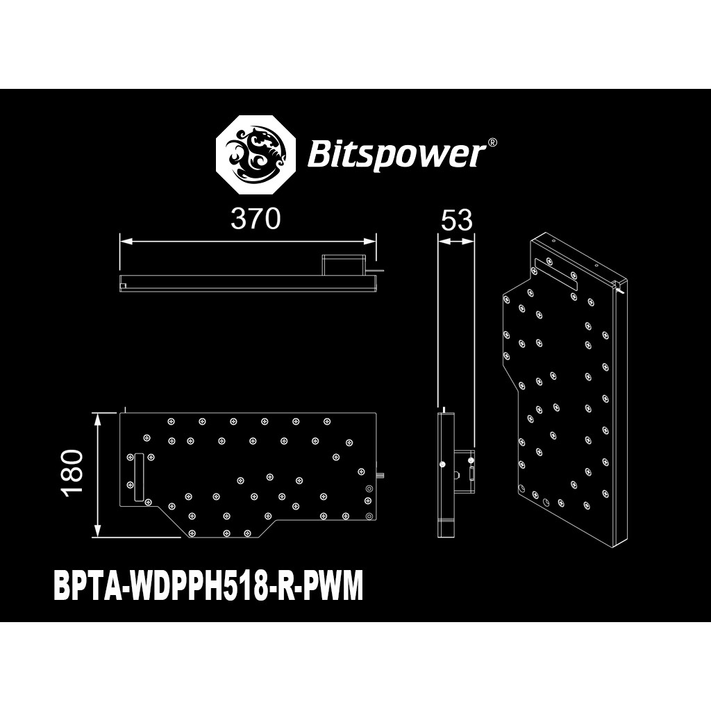 Tấm tank Bitspower Touchaqua dành cho vỏ case Phanteks Evol-X tản nhiệt nước custom - Hyno Store