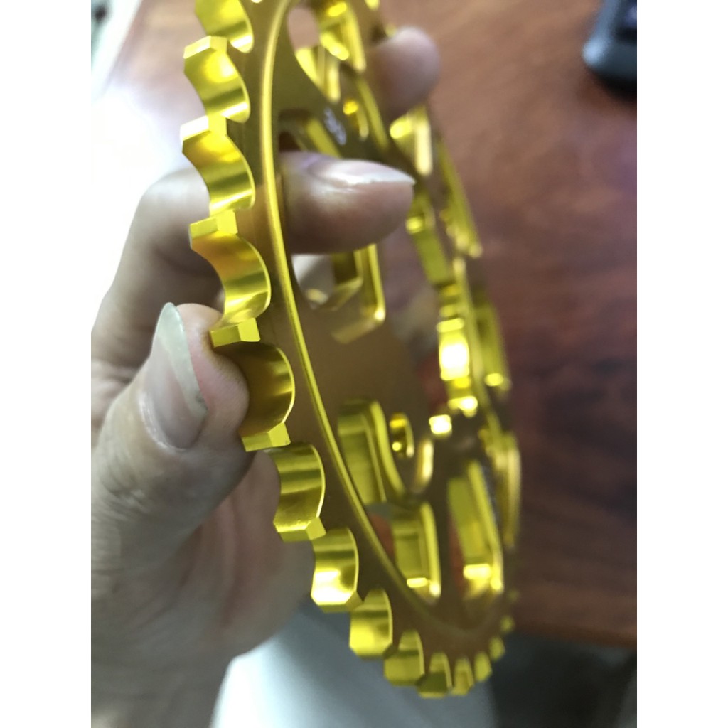 Dĩa nhôm CNC 39T gắn Raider FI