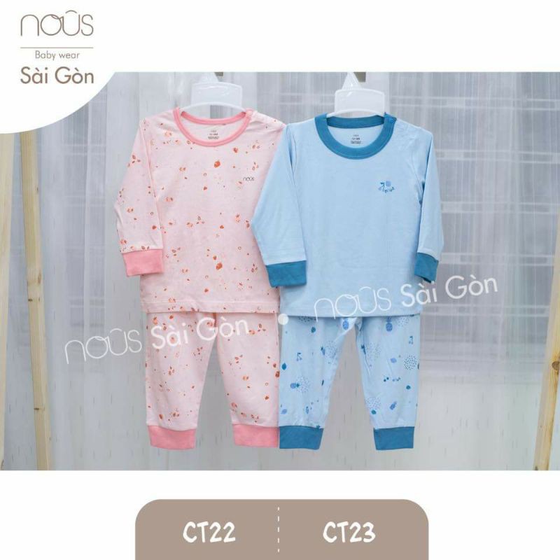 Bộ dài tay Nous cài vai cho bé 9m - 24m