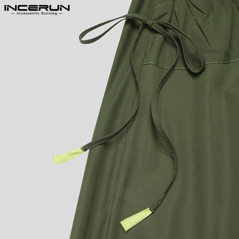 Quần Harem INCERUN Dáng Rộng Lưng Thun Ôm Cho Nam