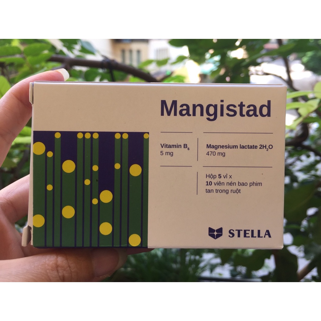 Mangistad B6 hỗ trợ giảm các triệu chứng căng thẳng, đau đầu, rối loạn giấc ngủ ( Hộp 50 viên) hạn 2024