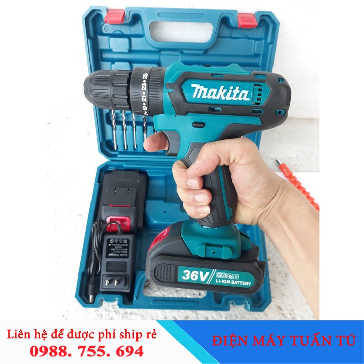 Máy khoan cầm tay Nhật Bản MAKITA-PIN LI-ION 36V